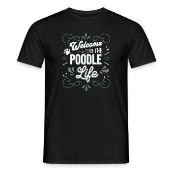 Caniche - T-shirt homme - noir - Devant - AI Model Male 178 light (178cm)
