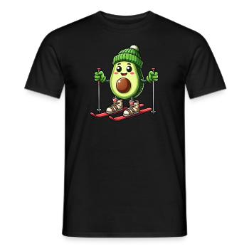 Avocado Wintersport Urlaub - Männer T-Shirt - Schwarz - Vorne - AI Model Male 178 light (178cm)