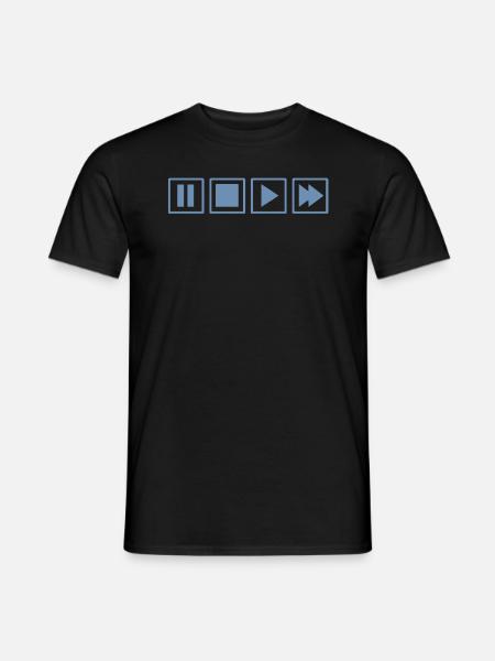 Retro Kassettenrekorder TV Nostalgie - Männer T-Shirt - Schwarz