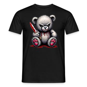 Horreur Teddy - T-shirt homme - noir - Devant - AI Model Male 178 light (178cm)