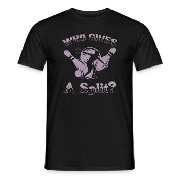 Dicton du bowling : Qui donne un split - T-shirt homme - noir - Devant - AI Model Male 178 light (178cm)