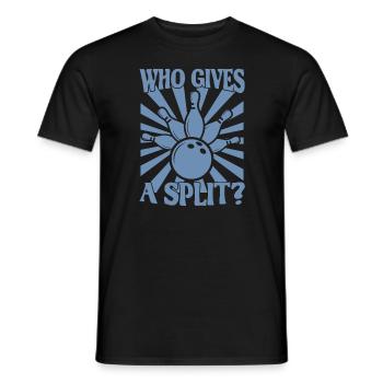Bowling Spruch Qui donne un Split 2 - T-shirt homme - noir - Devant - AI Model Male 178 light (178cm)