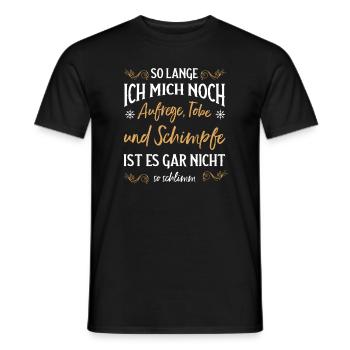 Solange ich tobe und schimpfe lebe ich noch - Männer T-Shirt - Schwarz - Vorne - AI Model Male 178 light (178cm)