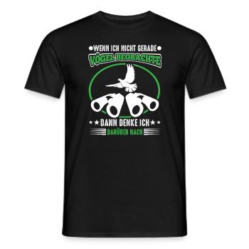 Vögelbeobachtung Spruch Vogelbeobachter Humor - Männer T-Shirt - Schwarz - Vorne - AI Model Male 178 light (178cm)