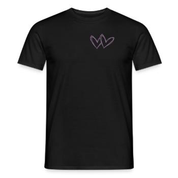 Heart, Love, Valentine's Day, Friendship, Togetherness - Men's T-Shirt - black - Front - AI Model Male 178 light (178cm)