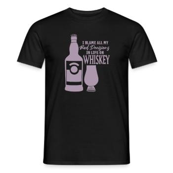Schlechte Entscheidungen Whiskey Sprüche - Männer T-Shirt - Schwarz - Vorne - AI Model Male 178 light (178cm)