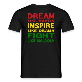 Inspirational Black History Leaders Funny Dream - Men's T-Shirt - black - Front - AI Model Male 178 light (178cm)