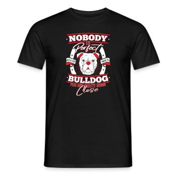 Bulldog Perfection Dog Love - Men's T-Shirt - black - Front - AI Model Male 178 light (178cm)