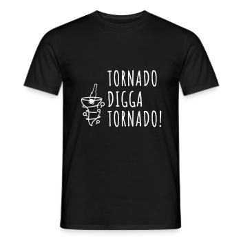 Tornado Digga Tornado - Männer T-Shirt - Schwarz - Vorne - AI Model Male 178 light (178cm)