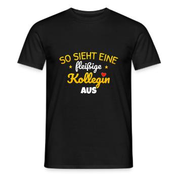 fleißige Kollegin Geschenkidee T-shirt Arbeit - Männer T-Shirt - Schwarz - Vorne - AI Model Male 178 light (178cm)