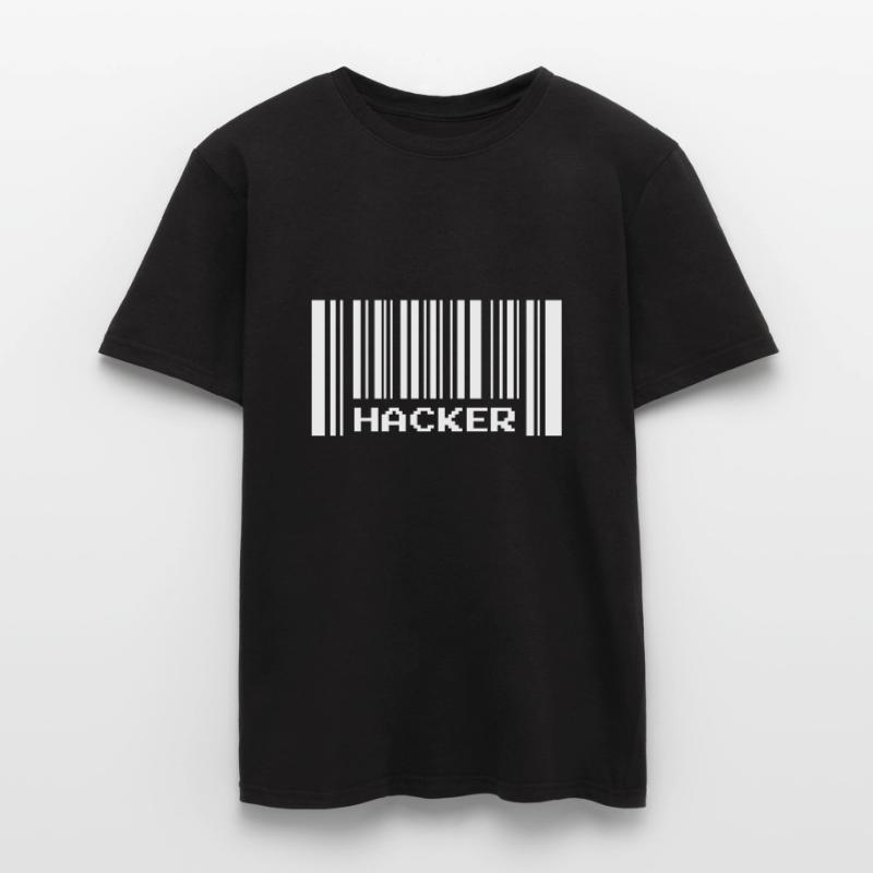 Hacker code à barres T-shirt homme