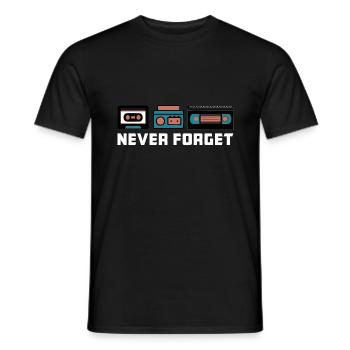 Never Forget - T-shirt homme - noir - Devant - AI Model Male 178 light (178cm)
