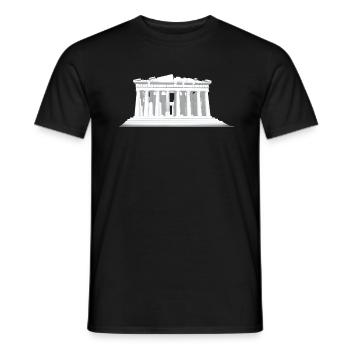 PARTHENON - Männer T-Shirt - Schwarz - Vorne - AI Model Male 178 light (178cm)