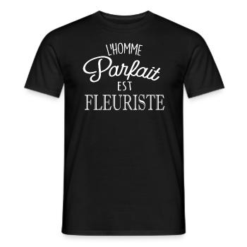 Fleuriste - T-shirt homme - noir - Devant - AI Model Male 178 light (178cm)