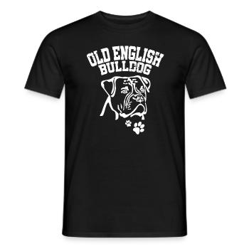 Old English Bulldog - Bulldogge Silhouette OBE - Men's T-Shirt - black - Front - AI Model Male 178 light (178cm)