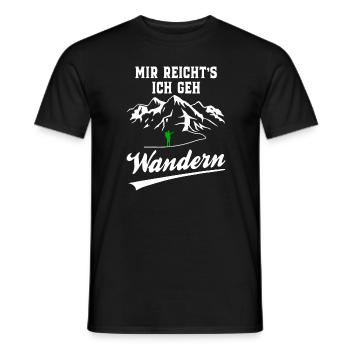 Mir Reicht´s Ich Geh Wandern - Wander Funshirt - Männer T-Shirt - Schwarz - Vorne - AI Model Male 178 light (178cm)