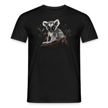 Lemur ring-tailed lemur Madagascar lemurs animal - Men's T-Shirt - black - Front - AI Model Male 178 light (178cm)