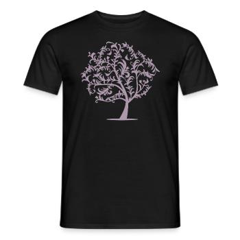 Minimalist Tree Birds Spring Silhouette - Men's T-Shirt - black - Front - AI Model Male 178 light (178cm)
