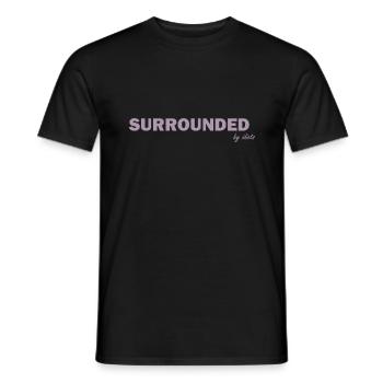 Surrounded by Idiots Funny Sayings - Men's T-Shirt - black - Front - AI Model Male 178 light (178cm)