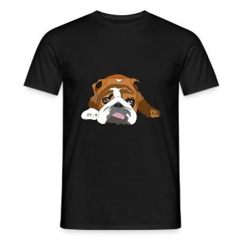 bouledogue - T-shirt homme - noir - Devant - AI Model Male 178 light (178cm)