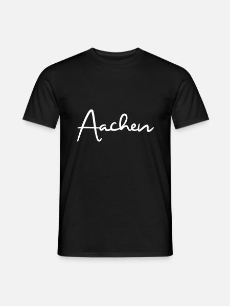 Aachen Stadt Rheinland - Männer T-Shirt - Schwarz
