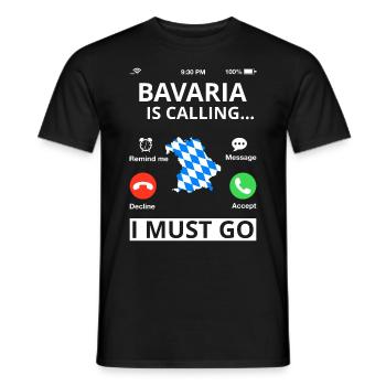 Bavaria Flag Used Look Bavarian Flag Vintage - Men's T-Shirt - black - Front - AI Model Male 178 light (178cm)