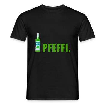 Pfefferminz Likör Pfeffi Vatertag Sauf - Männer T-Shirt - Schwarz - Vorne - AI Model Male 178 light (178cm)