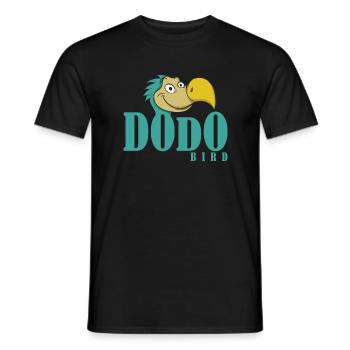 Dodo font with dodo head - Men's T-Shirt - black - Front - AI Model Male 178 light (178cm)