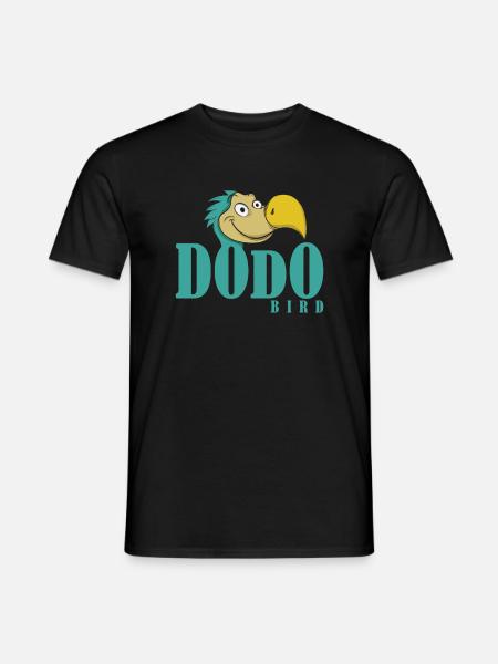 Dodo font with dodo head - Men's T-Shirt - black