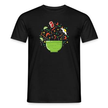 asiatische Bowl - Männer T-Shirt - Schwarz - Vorne - AI Model Male 178 light (178cm)