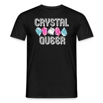 Crystal Queer Trans Pride Rainbow Crystals - Men's T-Shirt - black - Front - AI Model Male 178 light (178cm)