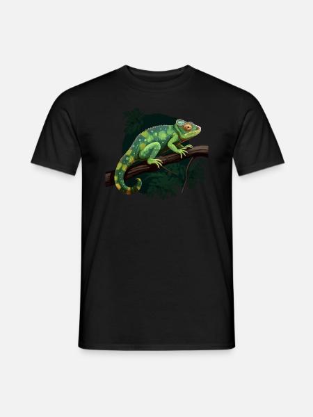 Chameleon Branch Reptiles - Men's T-Shirt - black