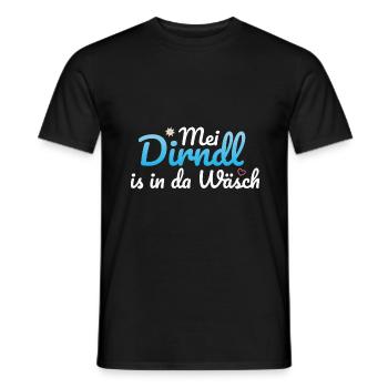Dirndl Tracht | Mei Dirndl is in da - Männer T-Shirt - Schwarz - Vorne - AI Model Male 178 light (178cm)