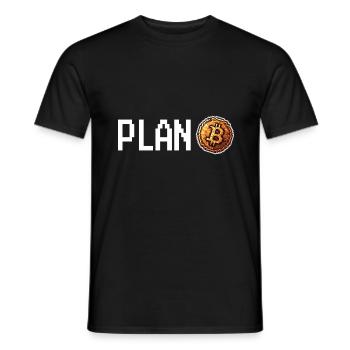 Plan B retro Bitcoin - Men's T-Shirt - black - Front - AI Model Male 178 light (178cm)
