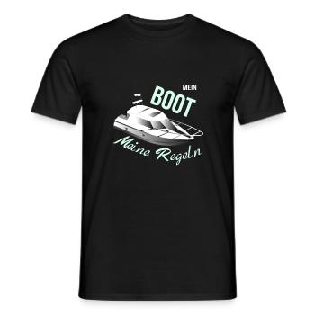 Drôle mon bateau Mes règles propriétaire de bateau - T-shirt homme - noir - Devant - AI Model Male 178 light (178cm)