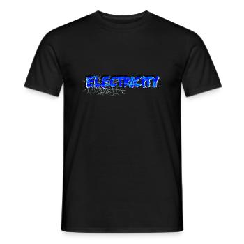 Electricity Electricity Electric Blue Glow - Men's T-Shirt - black - Front - AI Model Male 178 light (178cm)