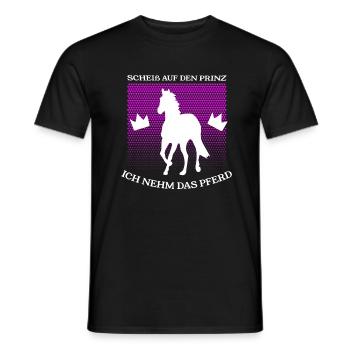 Licorne pas le prince Je prends le cheval - T-shirt homme - noir - Devant - AI Model Male 178 light (178cm)