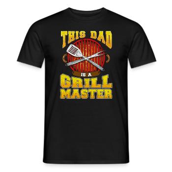 Grill papa barbecue cadeau de fête des pères - T-shirt homme - noir - Devant - AI Model Male 178 light (178cm)