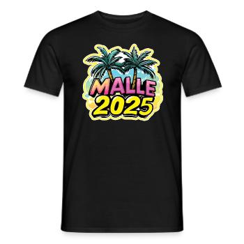 Malle 2025 Palmiers Majorque - T-shirt homme - noir - Devant - AI Model Male 178 light (178cm)