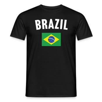 Brasilien Flagge - Männer T-Shirt - Schwarz - Vorne - AI Model Male 178 light (178cm)