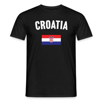 Croatia Flag - Men's T-Shirt - black - Front - AI Model Male 178 light (178cm)