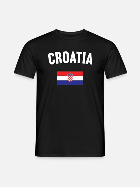 Croatia Flag - Men's T-Shirt - black
