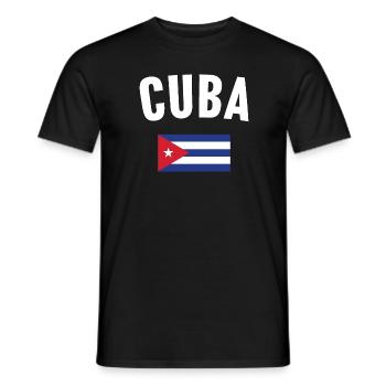 Drapeau de Cuba - T-shirt homme - noir - Devant - AI Model Male 178 light (178cm)