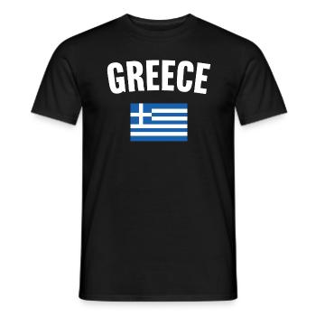 Greece Flag - Men's T-Shirt - black - Front - AI Model Male 178 light (178cm)