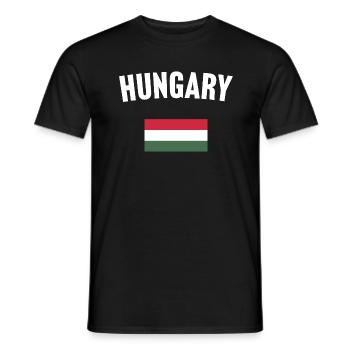 Drapeau de la Hongrie - T-shirt homme - noir - Devant - AI Model Male 178 light (178cm)