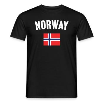 Norway Flag - Men's T-Shirt - black - Front - AI Model Male 178 light (178cm)