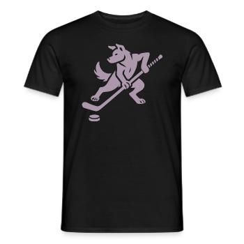 Husky Silhouette Hockey sur glace Design minimaliste - T-shirt homme - noir - Devant - AI Model Male 178 light (178cm)