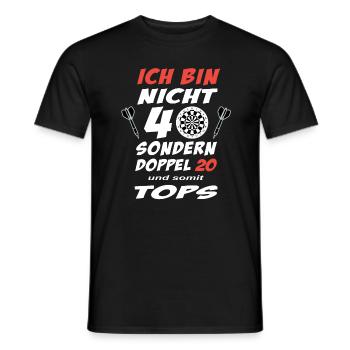 40. Geburtstag für Dartspieler und Dart-Fans - Männer T-Shirt - Schwarz - Vorne - AI Model Male 178 light (178cm)