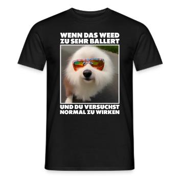 Wenn das Weed zu sehr ballert Meme - Männer T-Shirt - Schwarz - Vorne - AI Model Male 178 light (178cm)