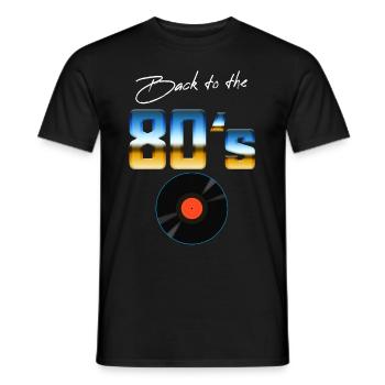 Année 80's Cadeau Homme Femme Vintage - T-shirt homme - noir - Devant - AI Model Male 178 light (178cm)